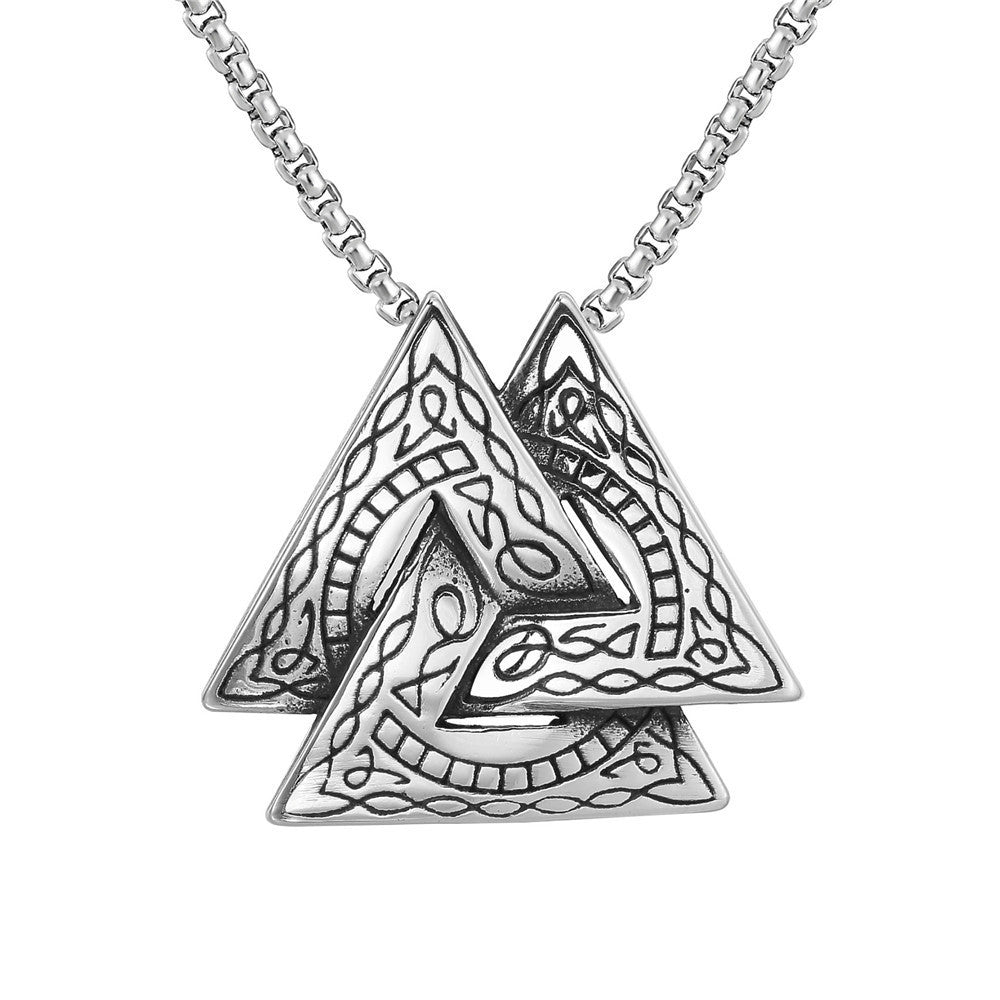 Wholesale Vintage Titanium Snake Gemstone Pendant Necklace